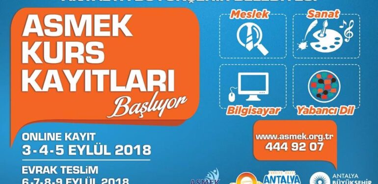 ASMEK yeni dönem kayıtları 3 Eylül’de başlıyor