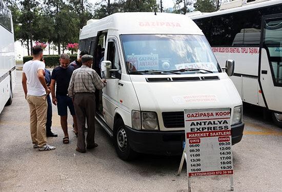 Gazipaşa ekspres hat ile 2.5 saat