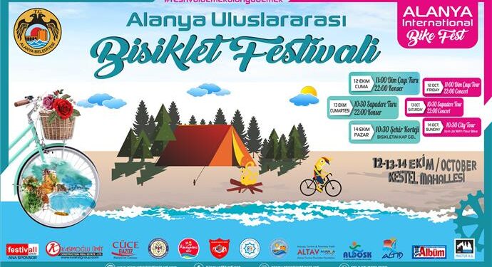 1. ALANYA ULUSLARARASI BİSİKLET FESTİVALİ BAŞLIYOR