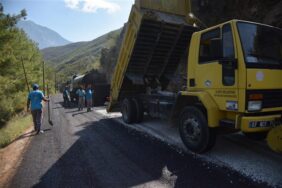 SAPADERE KANYON YOLU GENİŞLETİLEREK ASFALTLANDI