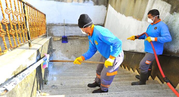 Alanya dip bucak dezenfekte ediliyor