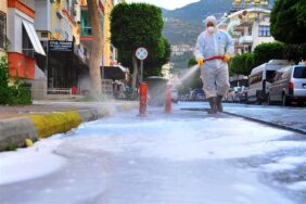 DEZENFEKTE ÇALIŞMALARI HAFTA SONU DA SÜRDÜ