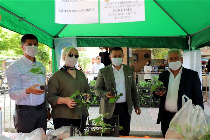 3 BİN 500 SU KABAĞI FİDESİ TOPRAKLA BULUŞACAK