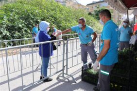 ALANYA BELEDİYESİ MEZARLIKLARA ÇİÇEK DAĞITIMINA DEVAM ETTİ