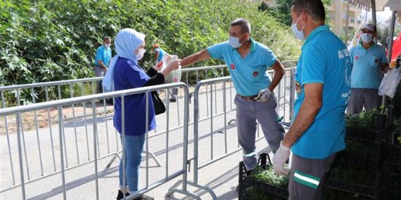 ALANYA BELEDİYESİ MEZARLIKLARA ÇİÇEK DAĞITIMINA DEVAM ETTİ