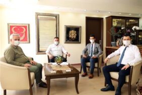 BAŞKAN YÜCEL KURUM MÜDÜRLERİNİ AĞIRLADI