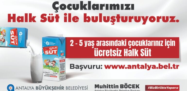 Büyükşehir’den binlerce çocuğa ücretsiz süt