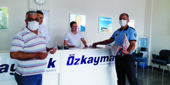 Alanya Otogarı’nda maske dağıtıldı