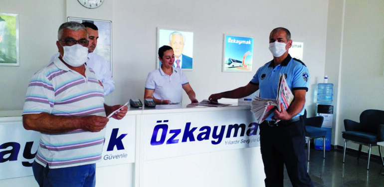 Alanya Otogarı’nda maske dağıtıldı