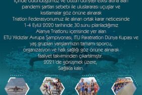 1-4 EYLÜL 2020 TARİHİNDE 30.sunu PLANLADIĞIMIZ ALANYA TRİATLONU FAALİYET TAKVİMİNDEN ÇIKARILMIŞTIR.
