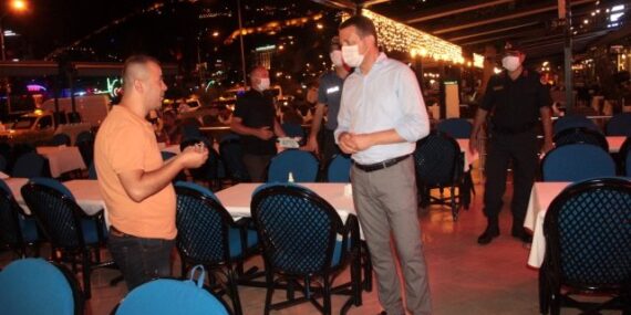 Alanya Kaymakamı’ndan korona virüs denetimi