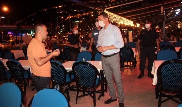 Alanya Kaymakamı’ndan korona virüs denetimi