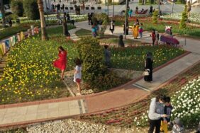 ALANYA SOKAKLARINDA İLKBAHAR MÜJDECİSİ LALELER ÇİÇEK AÇTI