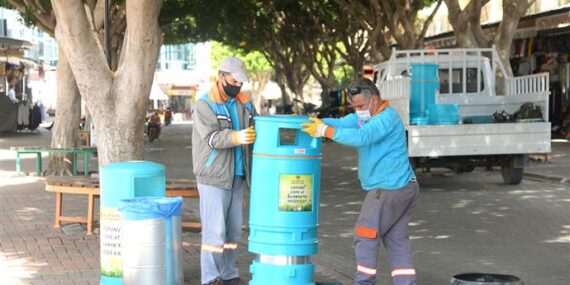 ALANYA BELEDİYESİ TEMİZLİK İŞLERİ ÇALIŞIYOR TÜM MAHALLELERDE TEPEGÖZLER YENİLENİYOR