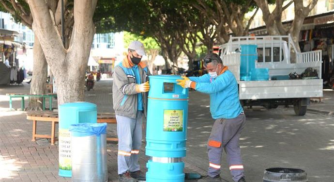 ALANYA BELEDİYESİ TEMİZLİK İŞLERİ ÇALIŞIYOR TÜM MAHALLELERDE TEPEGÖZLER YENİLENİYOR