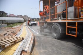 PORTAKAL CADDESİ YOL ÇİZGİLERİ İLE DAHA GÜVENLİ