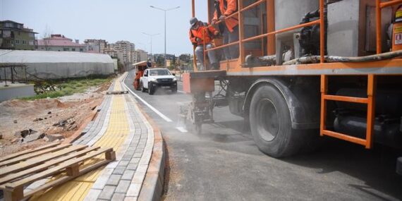 PORTAKAL CADDESİ YOL ÇİZGİLERİ İLE DAHA GÜVENLİ