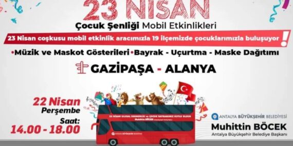 Böcek’ten Alanya’ya 23 Nisan jesti