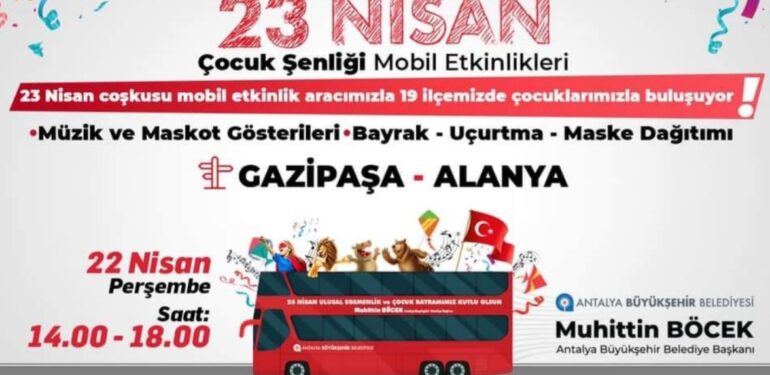 Böcek’ten Alanya’ya 23 Nisan jesti