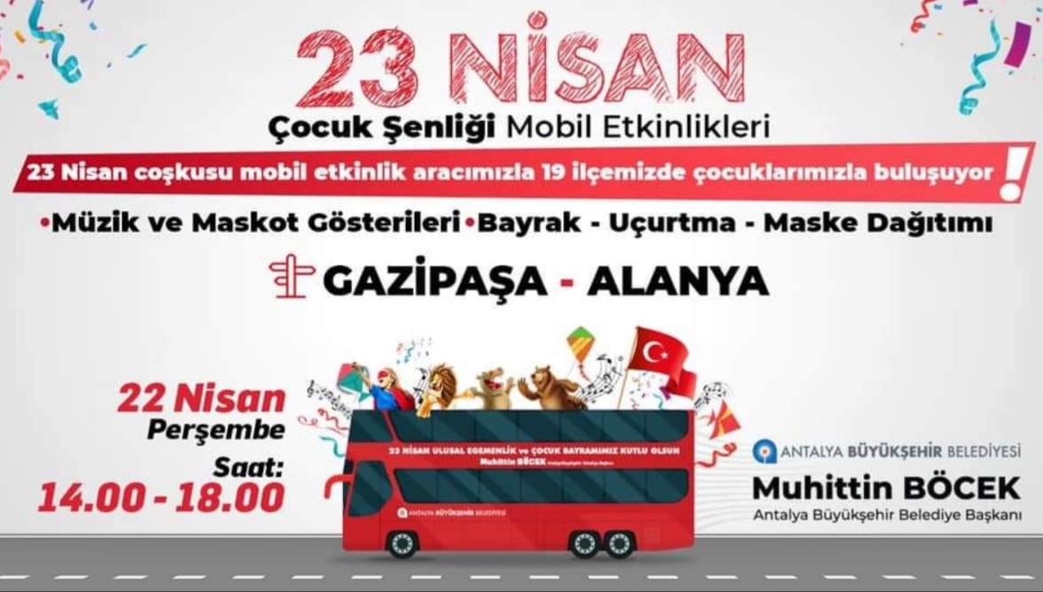 Böcek’ten Alanya’ya 23 Nisan jesti