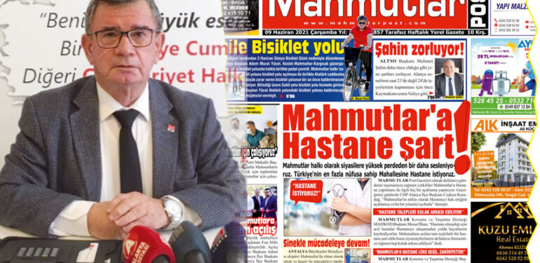 Karadağ; “Mahmutlar’a Hastane Şart”