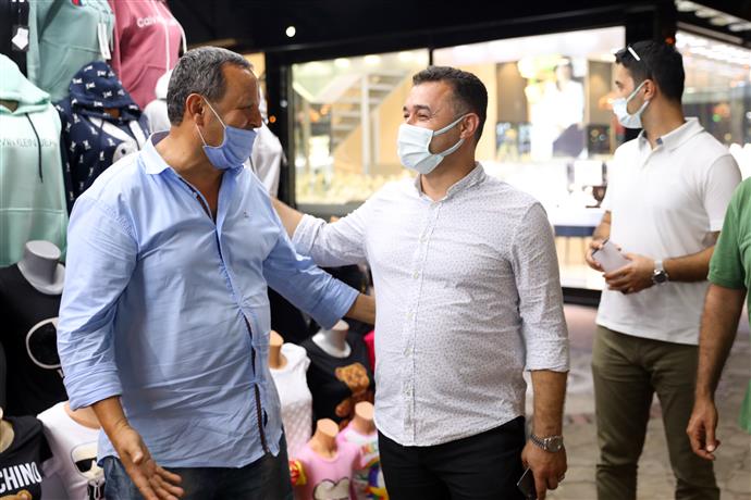 BAŞKAN YÜCEL’DEN ESNAF ZİYARETİ