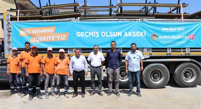 ALANYA BELEDİYESİ AKSEKİ’DE DE YARALARI SARIYOR