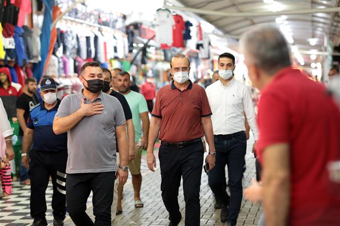 BAŞKAN YÜCEL OKURCALAR’DA ESNAFLARI ZİYARET ETTİ