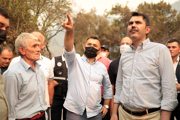 BAŞKAN YÜCEL; “YANAN BÖLGEYİ YENİDEN YAŞANABİLİR KILMAK İÇİN ELİMİZDEN GELENİ YAPACAĞIZ”