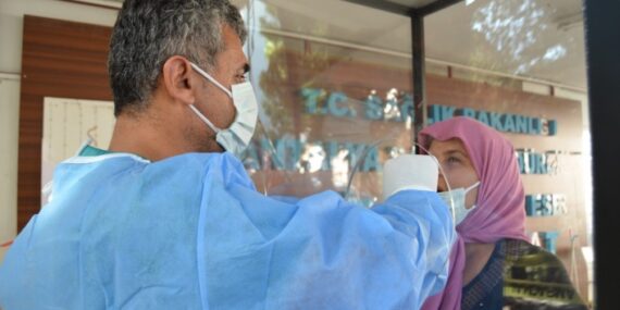 PCR test alanı eski devlet hastanesine taşındı.
