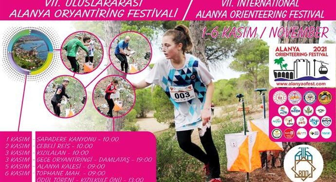 7.ULUSLARARASI ALANYA ORYANTİRİNG FESTİVALİ BAŞLIYOR