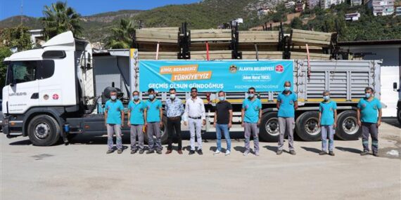 ALANYA BELEDİYESİ GÜNDOĞMUŞ’TA DA YARALARI SARIYOR