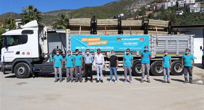 ALANYA BELEDİYESİ GÜNDOĞMUŞ’TA DA YARALARI SARIYOR