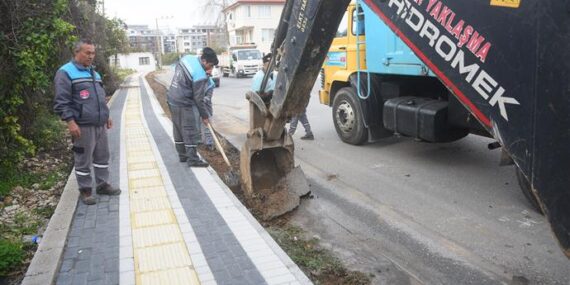 ALANYA BELEDİYESİ’NDEN ŞEHİR MERKEZİNDE HUMMALI ÇALIŞMA