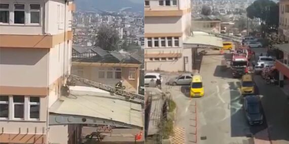 Alanya’da eski hastane binasında yangın!