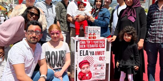 Yerleşik yabancılar Ela bebek için kermes düzenledi
