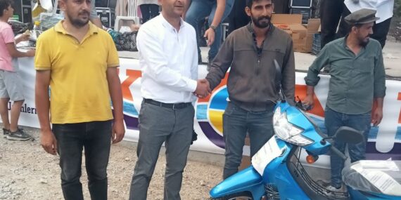 SIFIR MOTOSİKLETİ ELA BEBEĞE BAĞIŞLADI