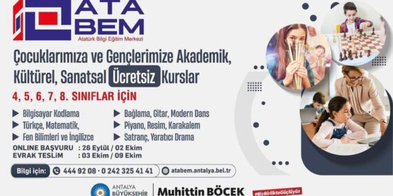 Alanya ATABEM’e kayıtlar başladı.