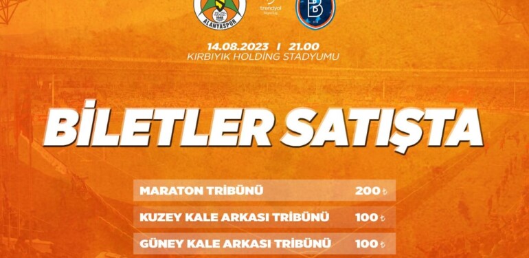 BAŞAKŞEHİR MAÇI BİLETLERİ SATIŞA ÇIKTI