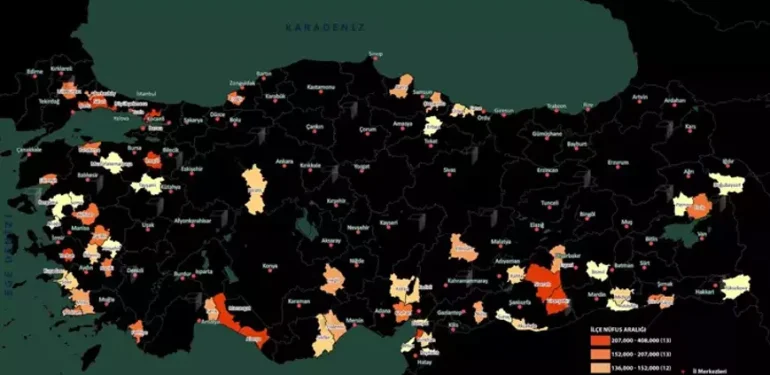 HANGİ İLÇELER İL OLACAK? İŞTE POTANSİYELİ YÜKSEK 67 İLÇE!