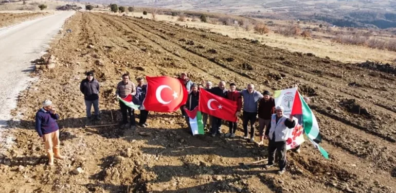 KONYA TAŞKENT’TE ‘FİLİSTİN KİRAZ BAHÇESİ’ OLUŞTURULDU