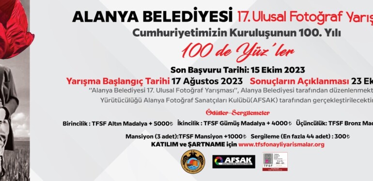 ALANYA BELEDİYESİ CUMHURİYETİN 100. YILINA ÖZEL FOTOĞRAF YARIŞMASI DÜZENLİYOR