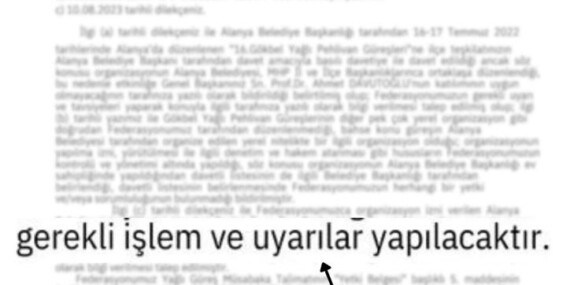 FEDERASYON ‘DAN ALANYA BELEDİYESİNE UYARI
