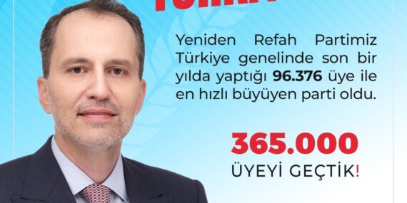 EN ÇOK BÜYÜME GÖSTEREN SİYASİ PARTİ YENİDEN REFAH OLDU