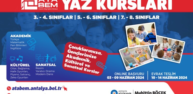 ATABEM yaz kursu kayıtları başlıyor