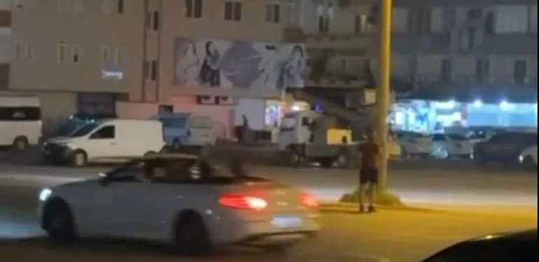 Mahmutlarda Yabancı Uyruklu Drift attı, Cezayı yedi.