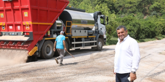 DİM ÇAYI MEVKİİNDEKİ DÖRT NOKTADA ASFALT ÇALIŞMALARI SÜRÜYOR