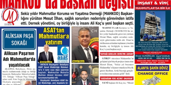 MAHKOD da Başkan değişti